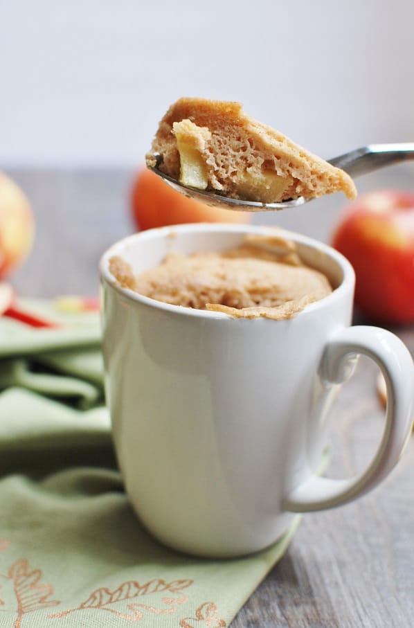 This apple mug cake will soon be your favorite fall snack! Bonus – it’s a high protein snack that’s great for recovery after a tough run or ride.