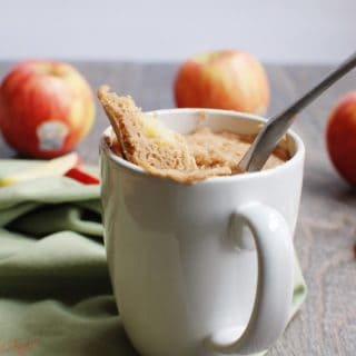 This apple mug cake will soon be your favorite fall snack! Bonus – it’s a high protein snack that’s great for recovery after a tough run or ride.