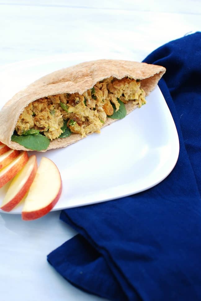 This curried tuna salad pita is an easy StarKist tuna pouch recipe!