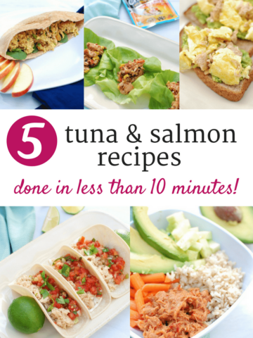 From tuna sushi bowls to salmon fish tacos, find 5 easy seafood recipes that are made in less than 10 minutes!