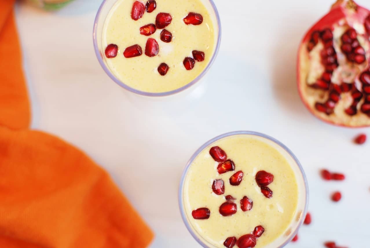 This turmeric fruit smoothie is a delicious and nutritious way to kick off your morning! 