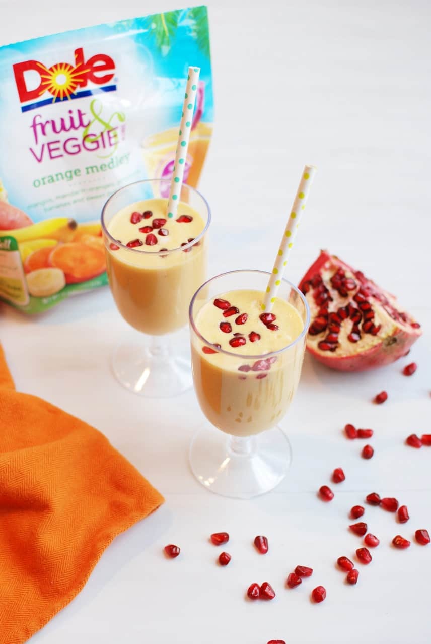 This turmeric fruit smoothie is a delicious and nutritious way to kick off your morning! 