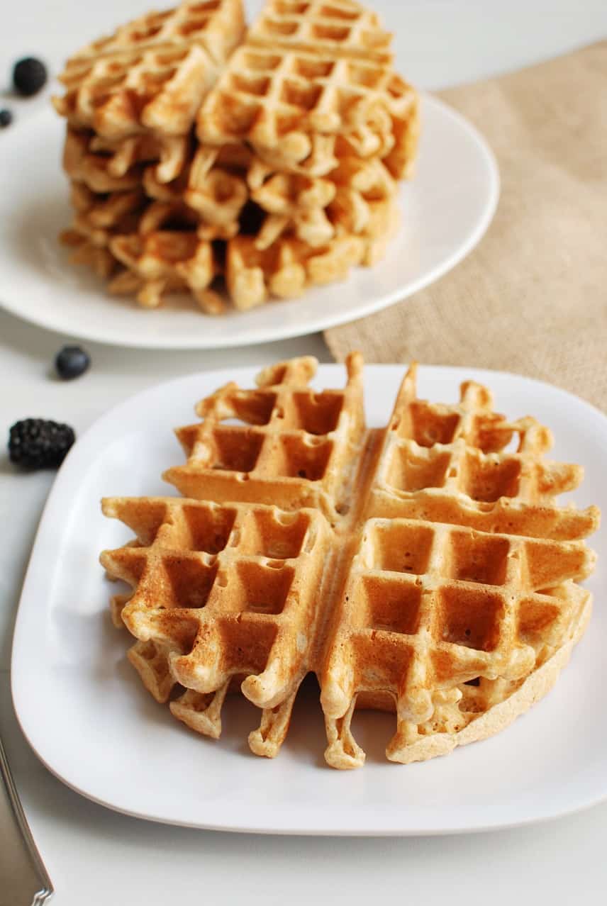 Whole grain einkorn waffles 