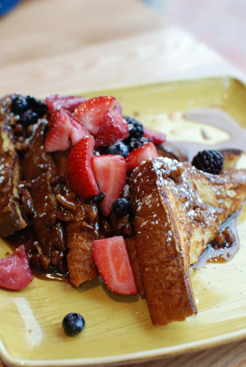 French Toast with Berries at The Cottage Wellesley