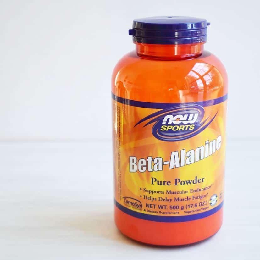 A container of beta alanine.