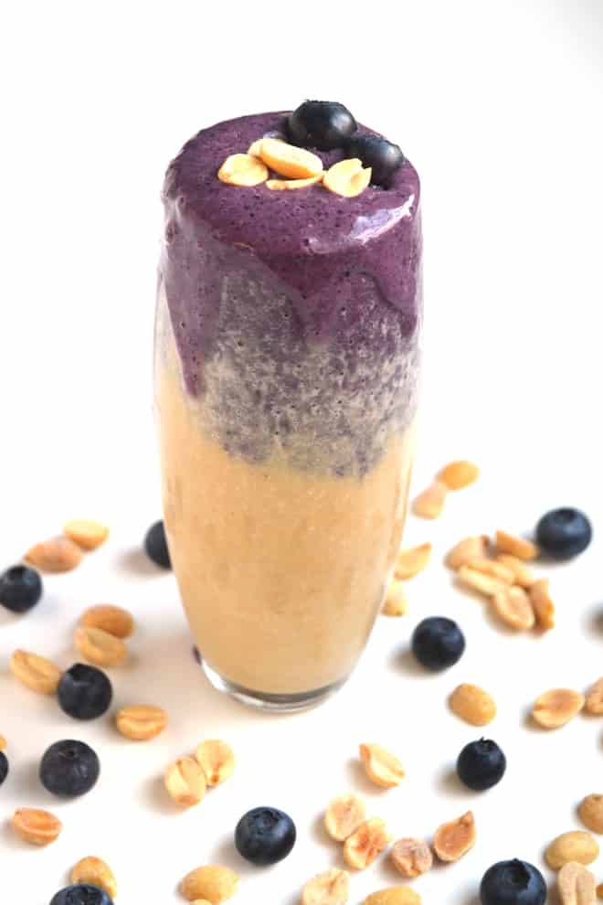 Peanut butter and jelly smoothie 