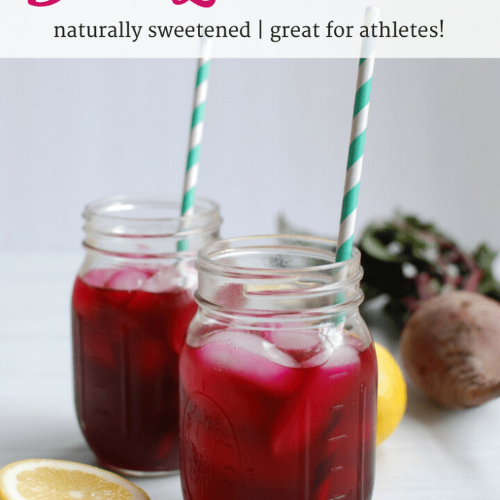 Refreshing Beet Lemonade Snacking in Sneakers