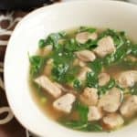Bowl of pork watercress soup