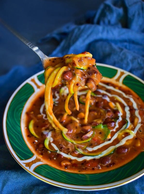 Chipotle Lentil Zoodle Soup 