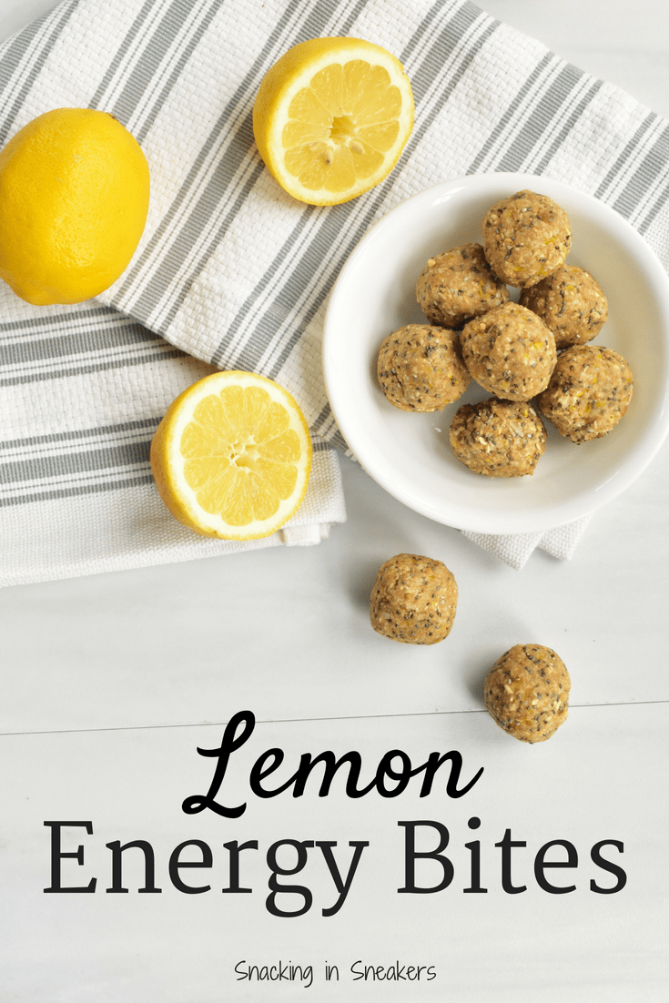 Lemon Energy Bites Snacking in Sneakers
