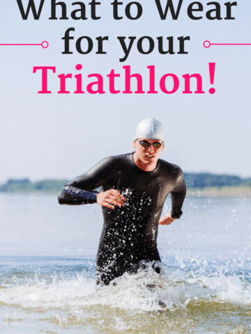 A man in a triathlon wearing a wetsuit