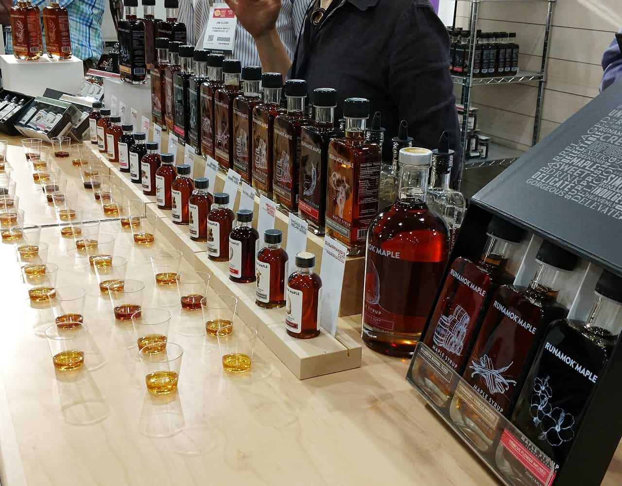 Samples of Runamock Maple Syrup at the Fancy Food Show