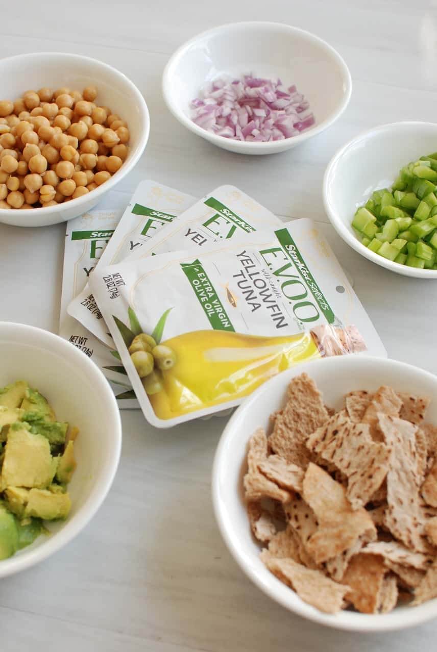 Chickpea tuna salad ingredients