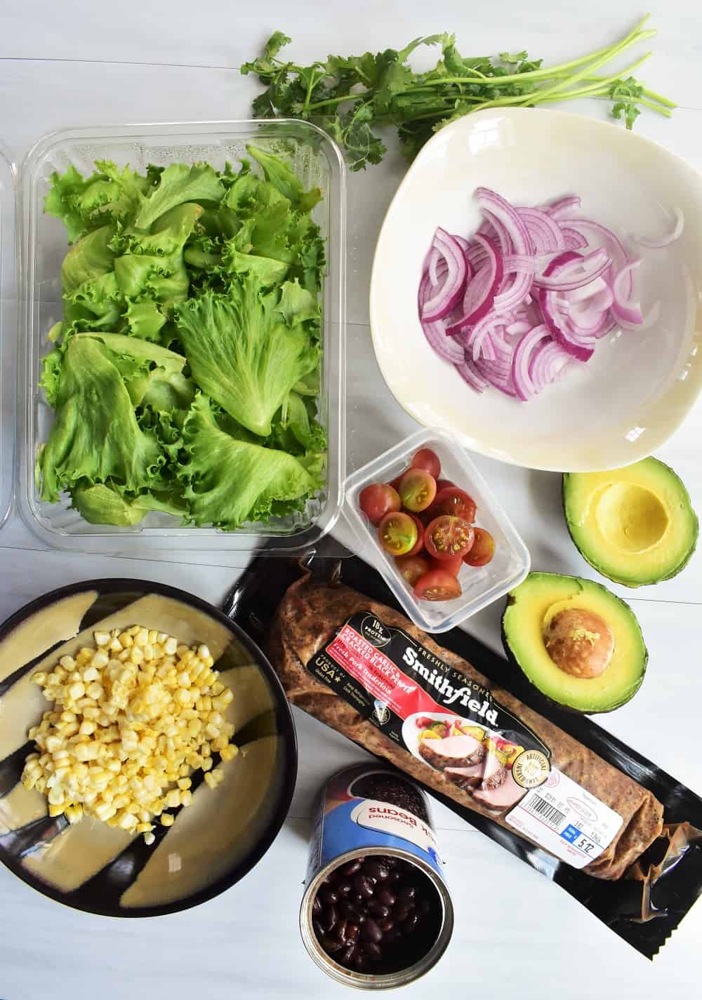 Carnitas Salat Zutaten