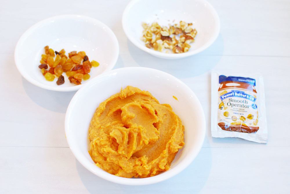 ingredients to make a sweet potato breakfast bowl