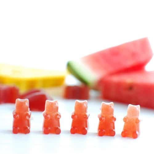 PostWorkout Watermelon Lime Protein Gummies Snacking in Sneakers
