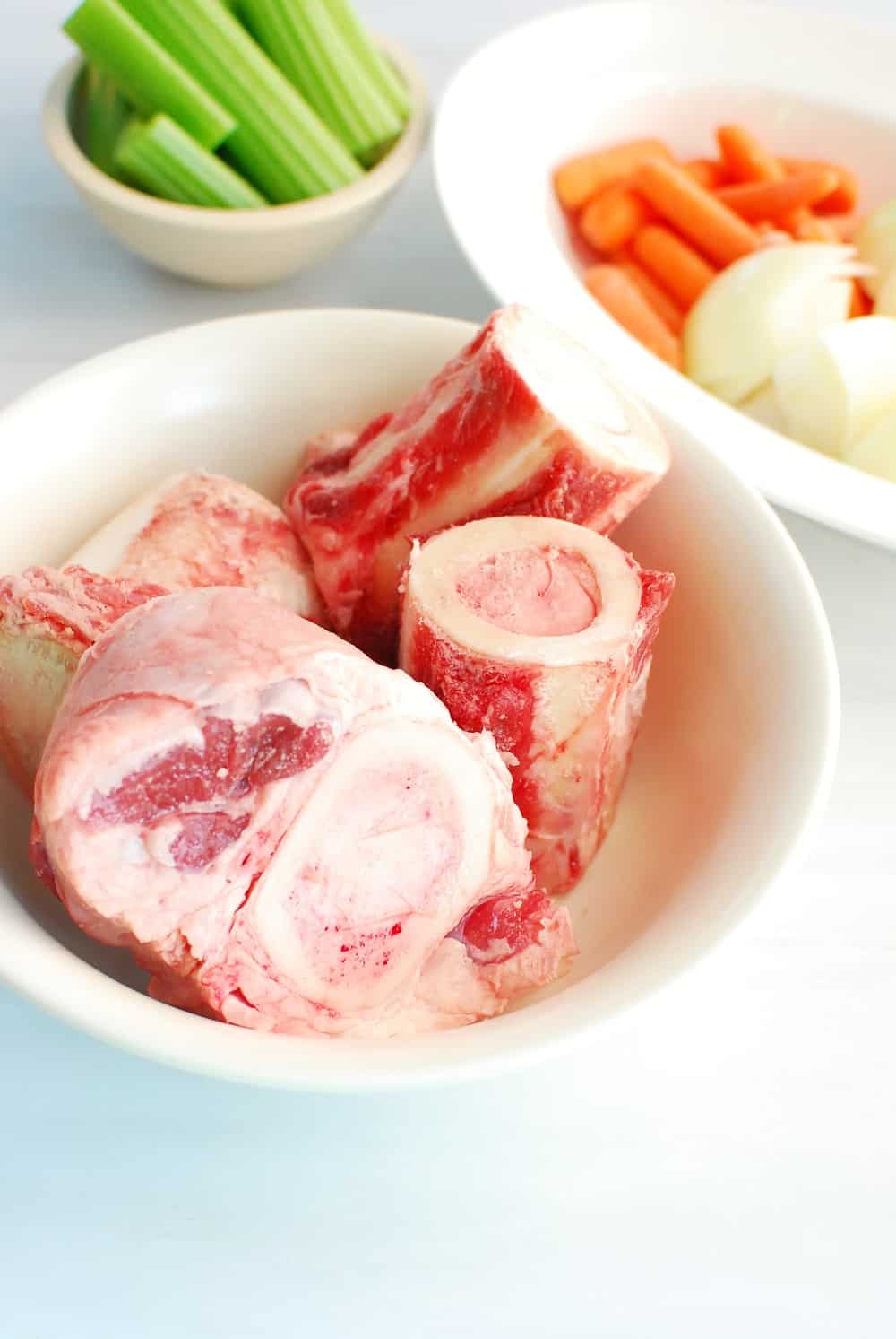 Different types of beef bones used to make homemade bone broth