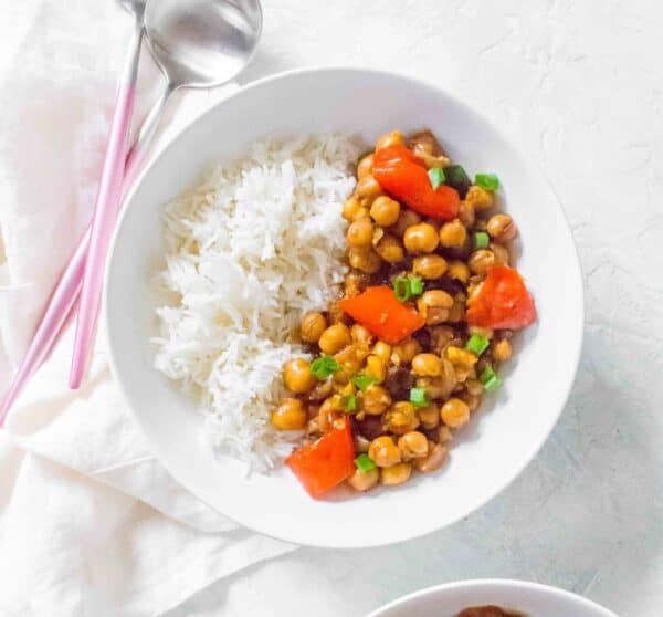 kung pao chickpeas