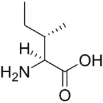 Chemical structure of L-isoleucine