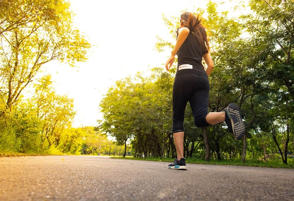 A 5k runner training outside