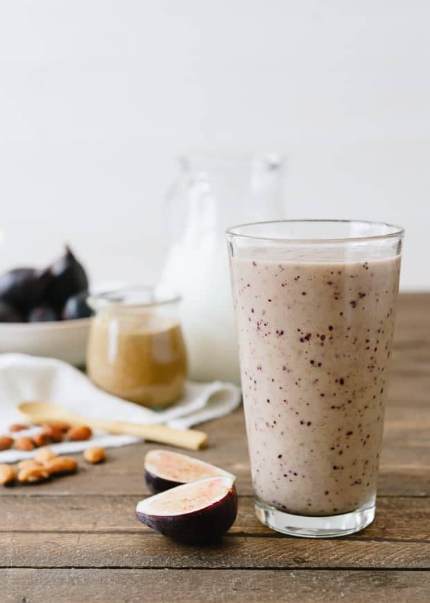 fig almond butter fall smoothie