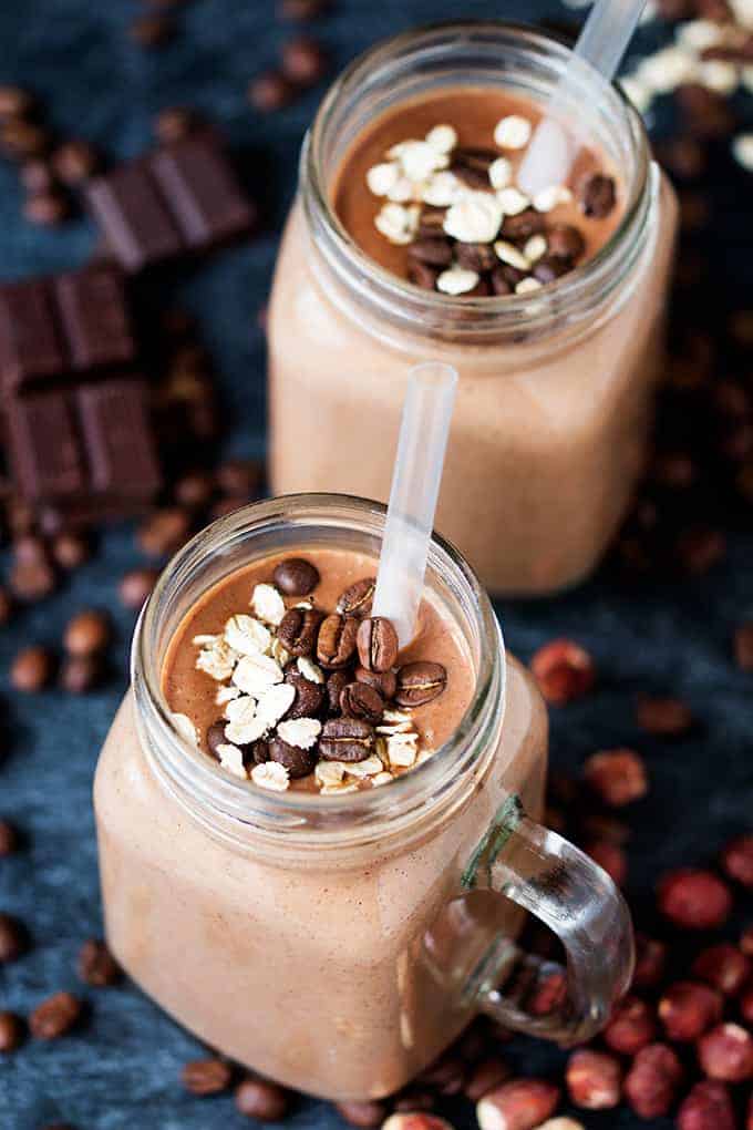 hot oat mocha smoothie