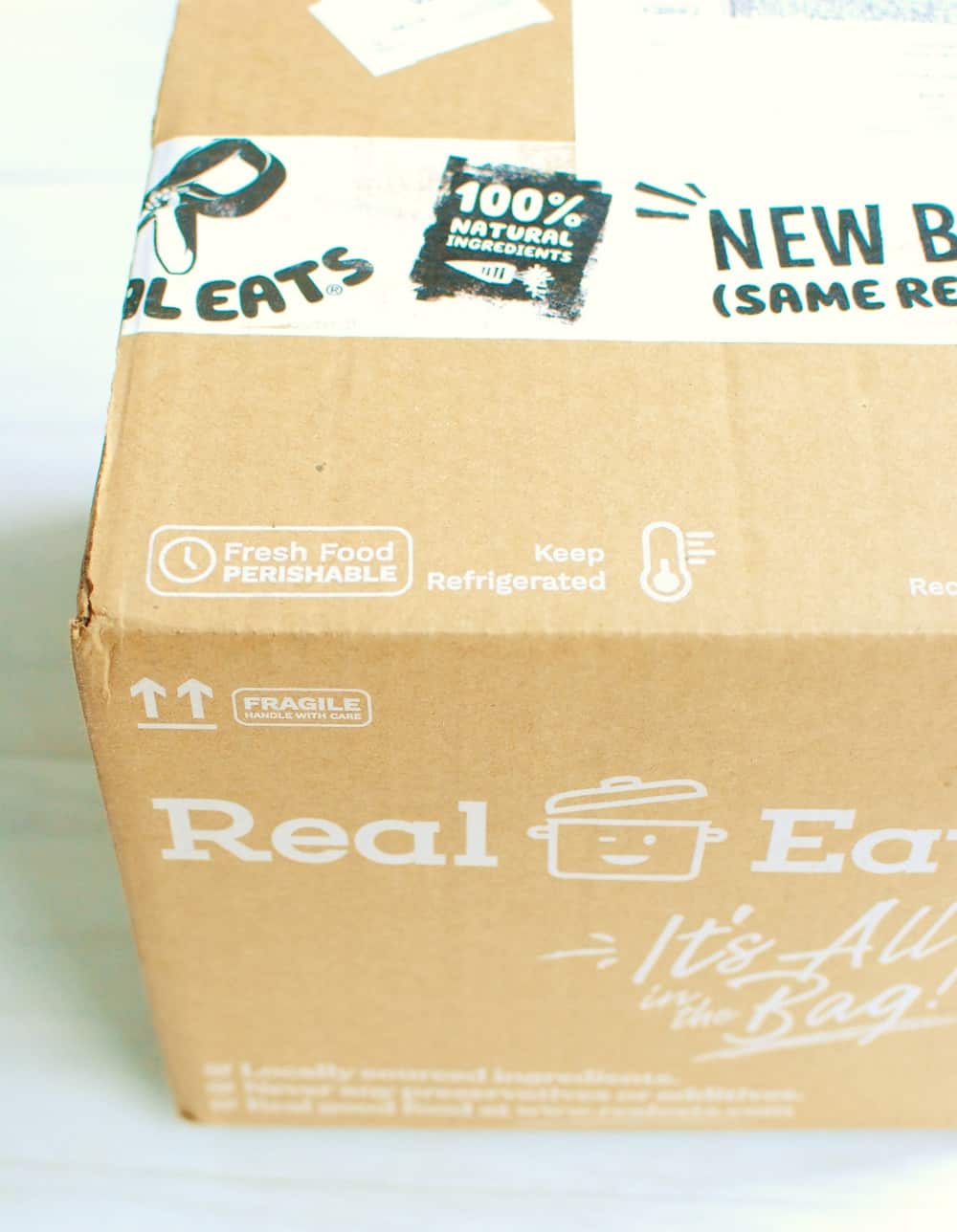 Box delivering Real Eats food