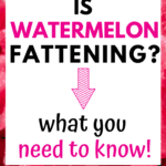 a bunch of chopped watermelon with a text overlay that says is watermelon fattening