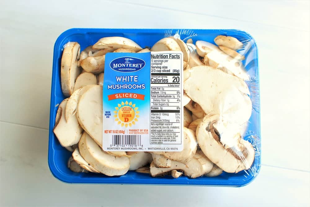 a package of high vitamin d mushrooms