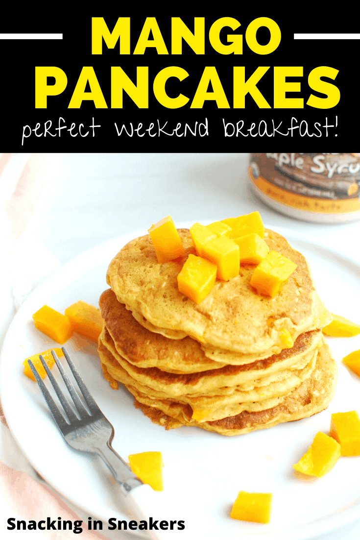 Mango Pancakes Delicious Breakfast Treat Snacking In Sneakers