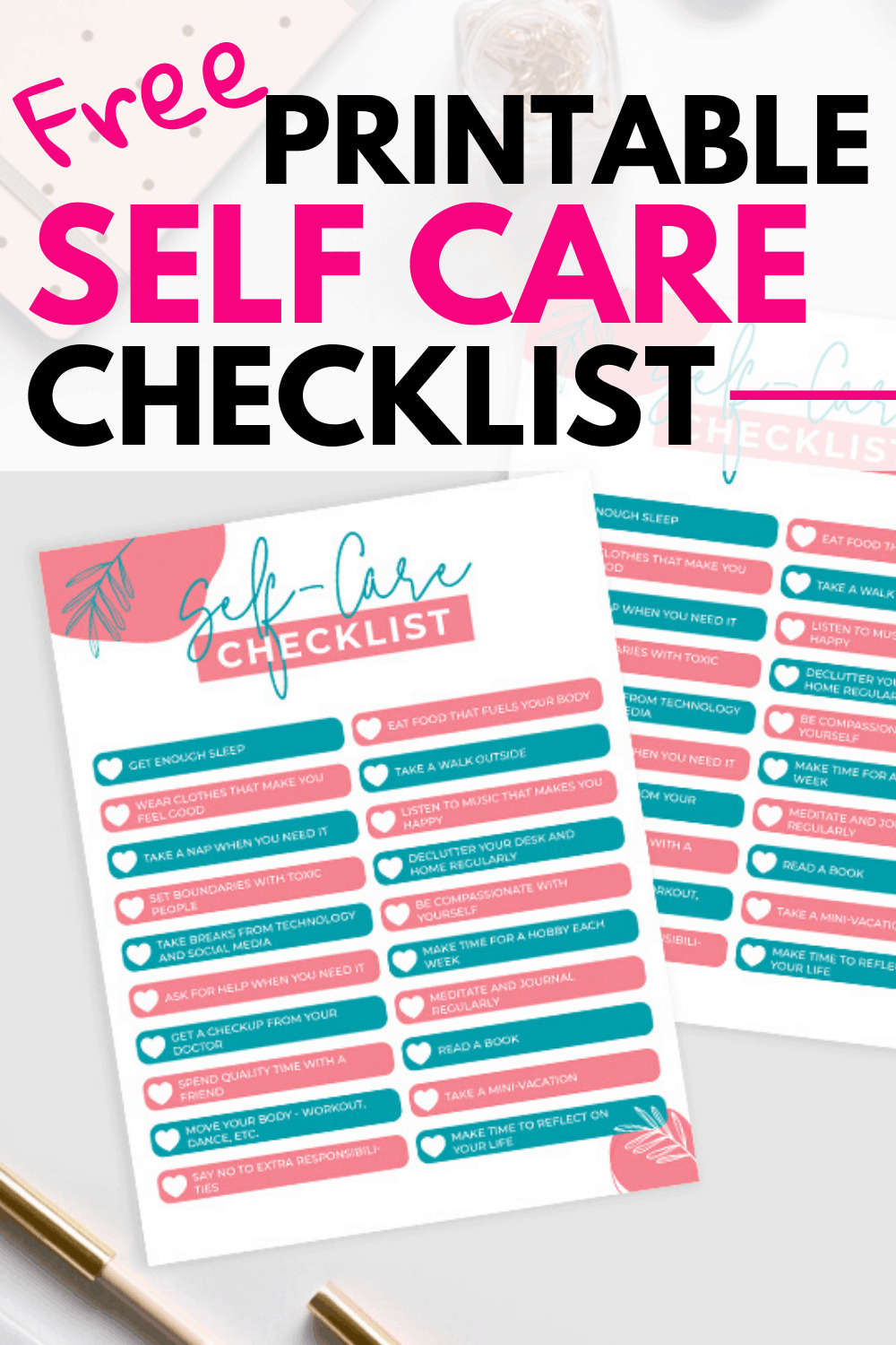 Helpful SelfCare Checklist and Tips! Snacking in Sneakers