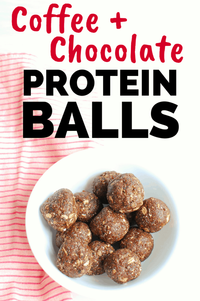 Chocolate Coffee Protein Balls Snacking in Sneakers