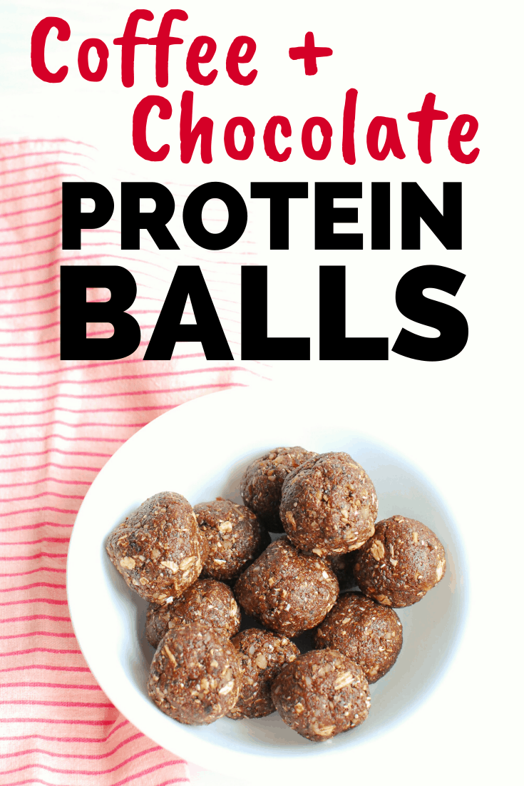 Chocolate Coffee Protein Balls Snacking in Sneakers