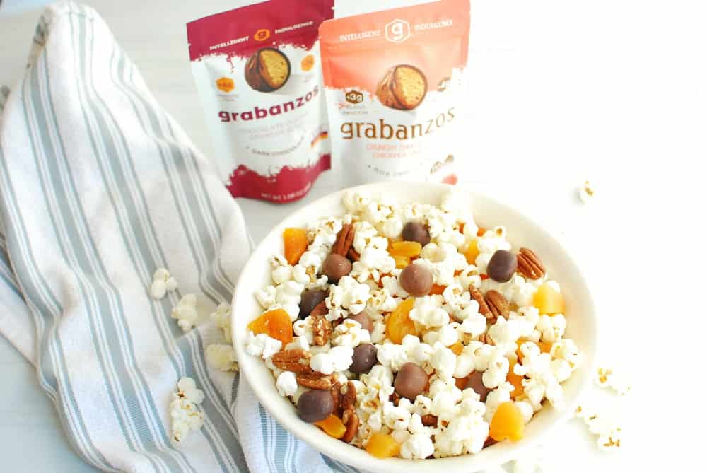Sweet and Salty Popcorn Trail Mix Snacking in Sneakers