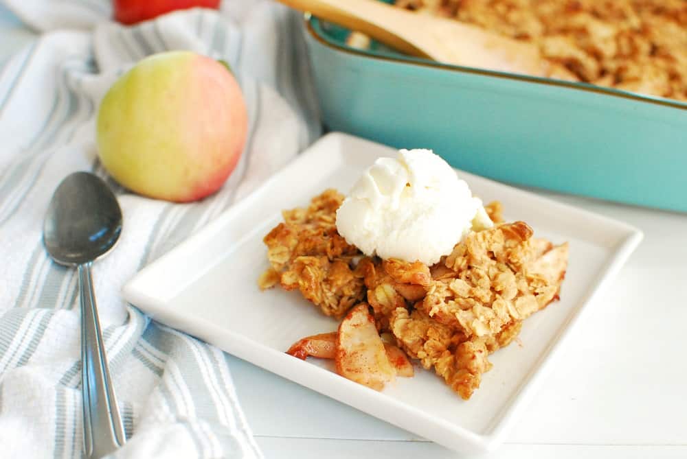 Honey Apple Crisp - Snacking in Sneakers