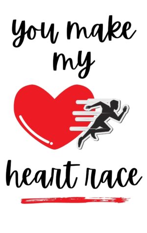 heart valentine fitness race cards make card valentines printables fun