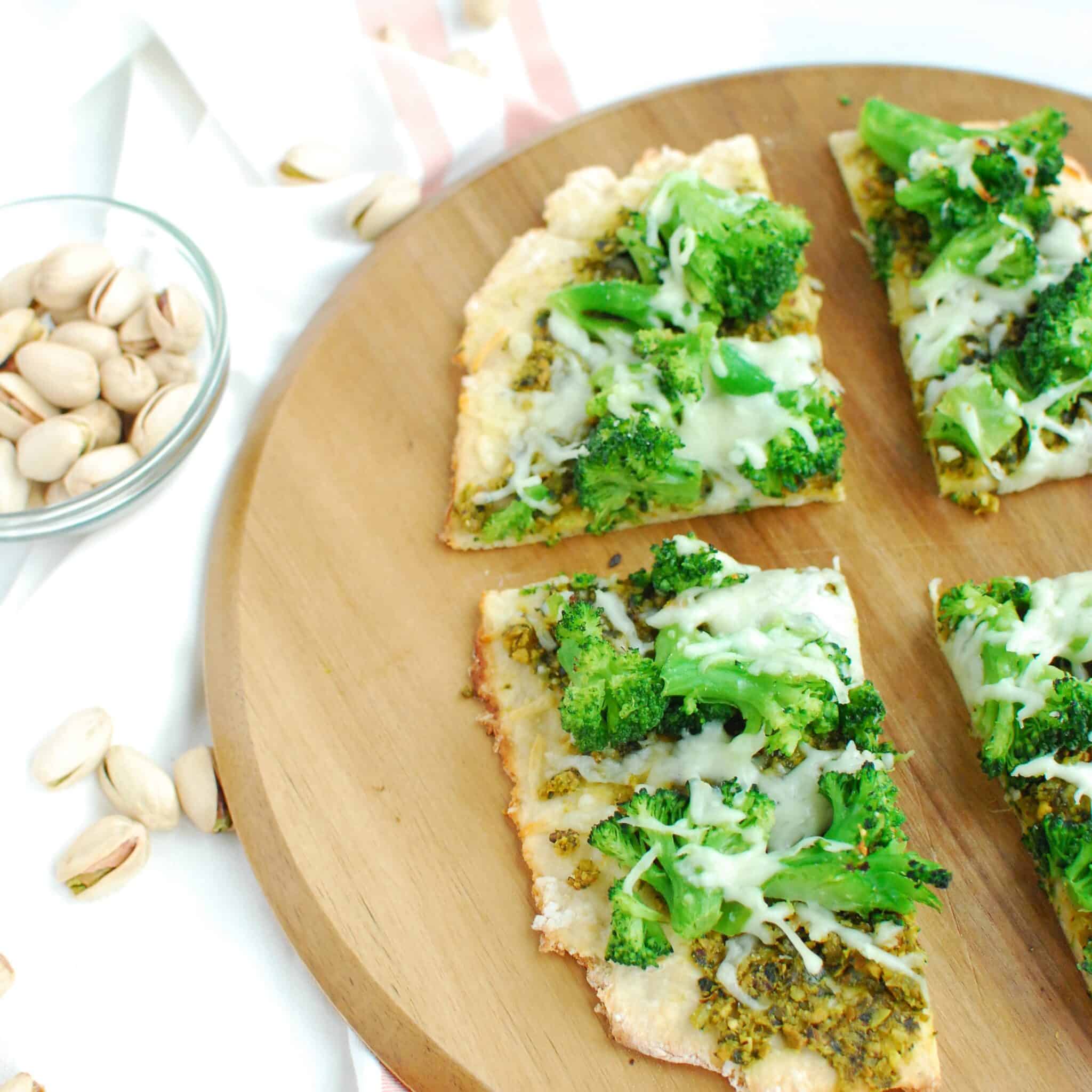Pistachio Pesto Pizza Snacking in Sneakers