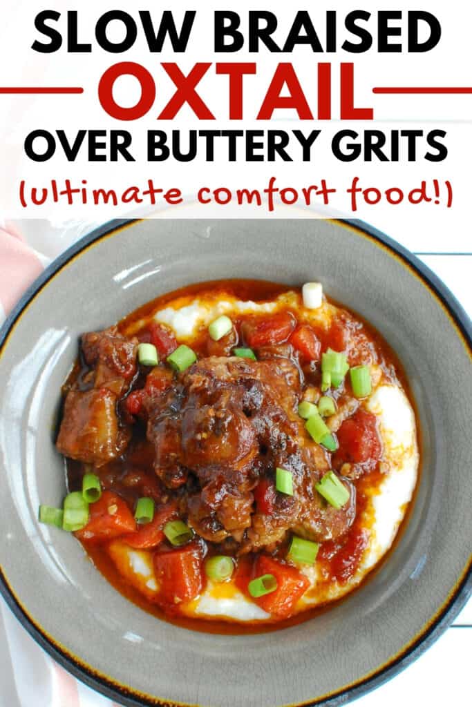 Slow Braised Oxtail and Grits Snacking in Sneakers