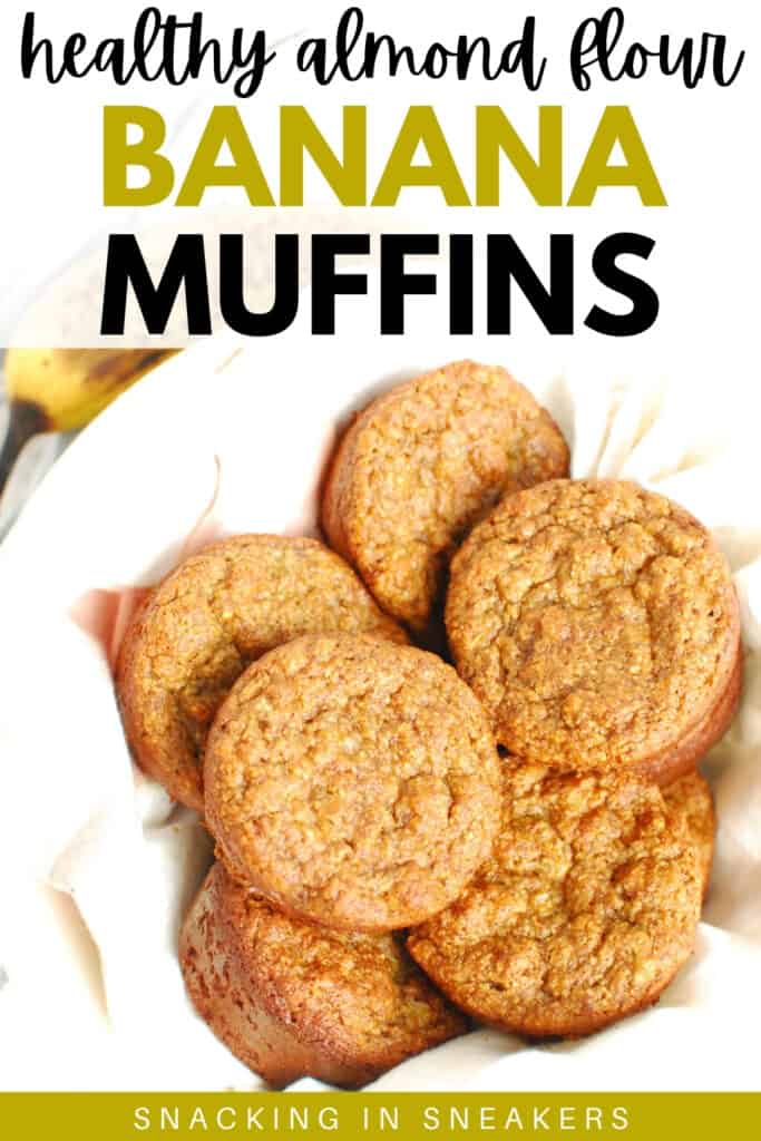 A bowl filled with healthy almond flour banana muffins.