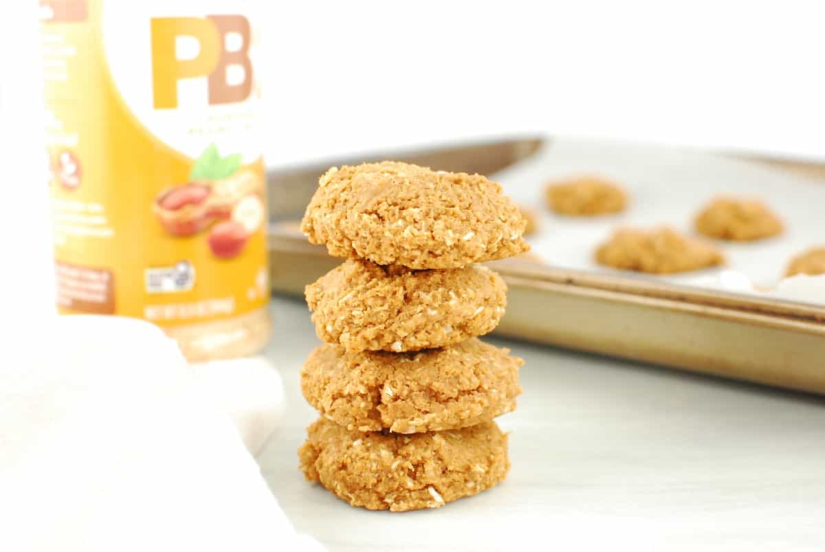 Healthy Powdered Peanut Butter Cookies Snacking in Sneakers