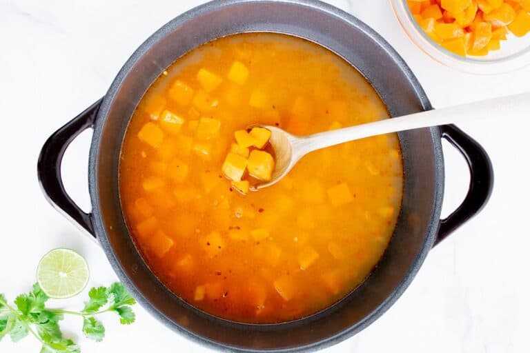 Quick Butternut Squash Soup (Using Frozen Butternut Squash)