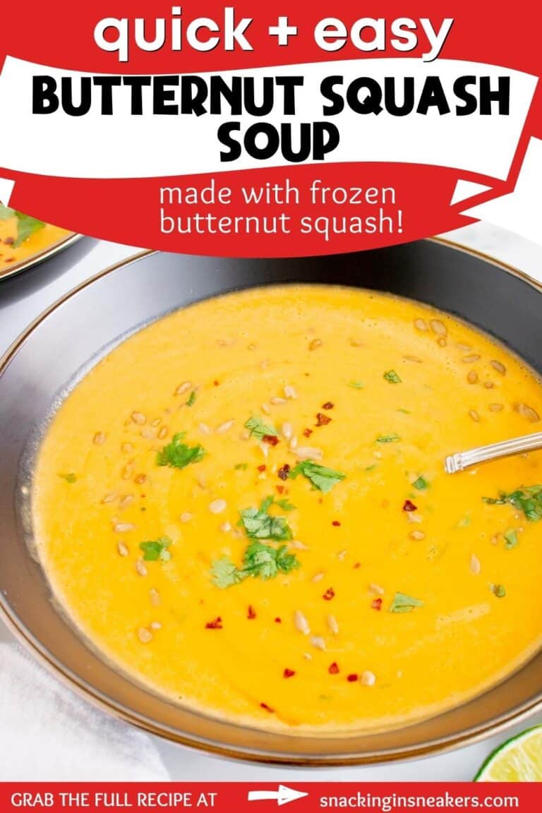 Quick Butternut Squash Soup (Using Frozen Butternut Squash)