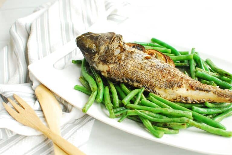 Air Fryer Whole Fish (Black Sea Bass) Snacking in Sneakers