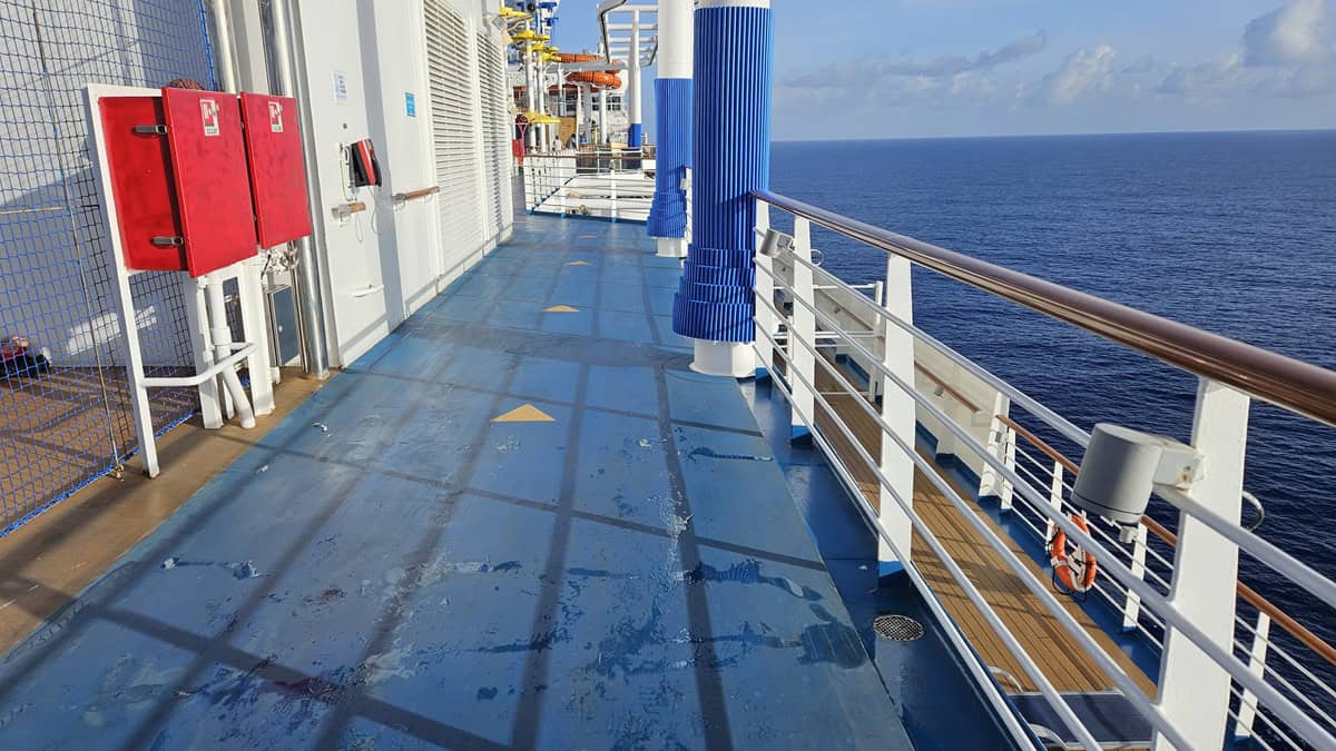 A track on a cruise ship.