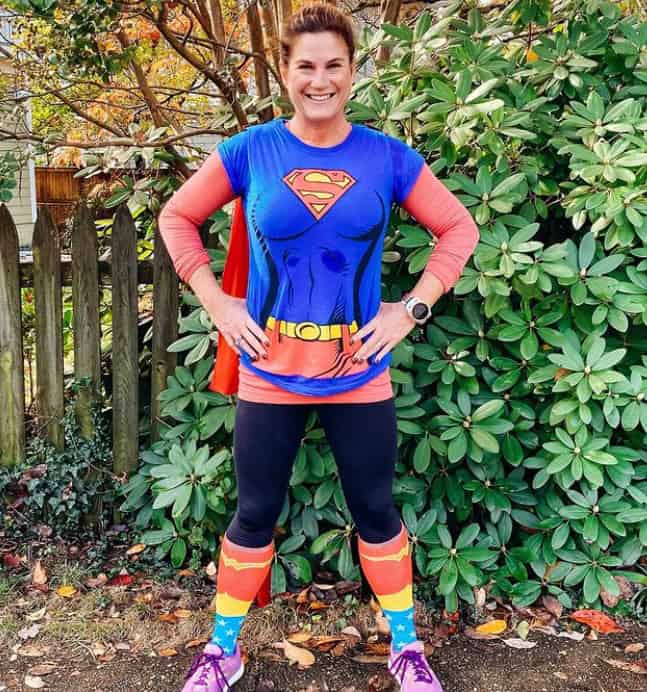A superhero costume for running.