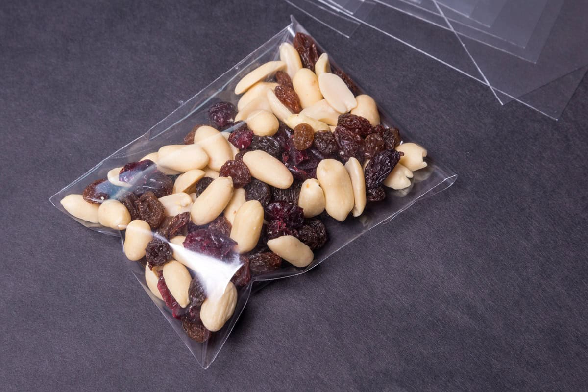 A small bag of trail mix.